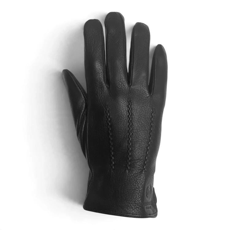Vermari Milano VMGL-2001 - single black glove, back of hand with three stitched rows and embossed logo
