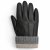 Rękawiczki skórzane męskie Vermari Milano - rękawiczka z wywiniętym mankietem pokazującym rodzaj ocieplenia wełną.