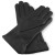 Vermari Milano VWGL-4007 - black leather gloves, elastic gathering underneath at the wrist and braided stitching in view