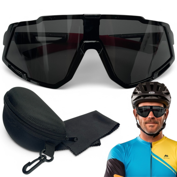 M100 C1 okulary sportowe czarne z akcesoriami i kolarzem