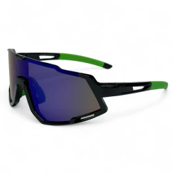 Okulary rowerowe PRIUS Miami M100 C4 – polaryzacja HD, UV400, Maski Czarne, Niebieskie, Zielone