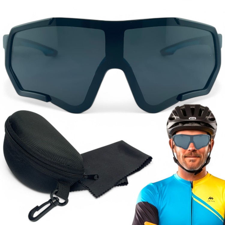 M101 C1 okulary sportowe z akcesoriami i rowerzystą - zestaw