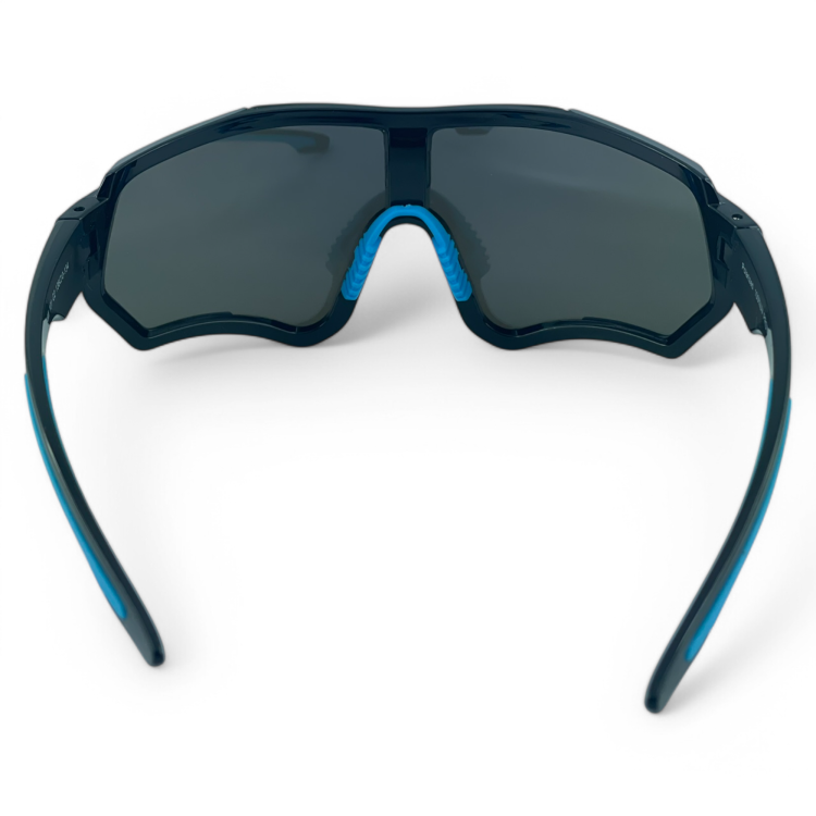 M101 C2 okulary sportowe czarno-niebieskie - widok od tyłu na zauszniki