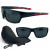 Prius MIAMI 102 C1 okulary sportowe czarne z etui - zestaw