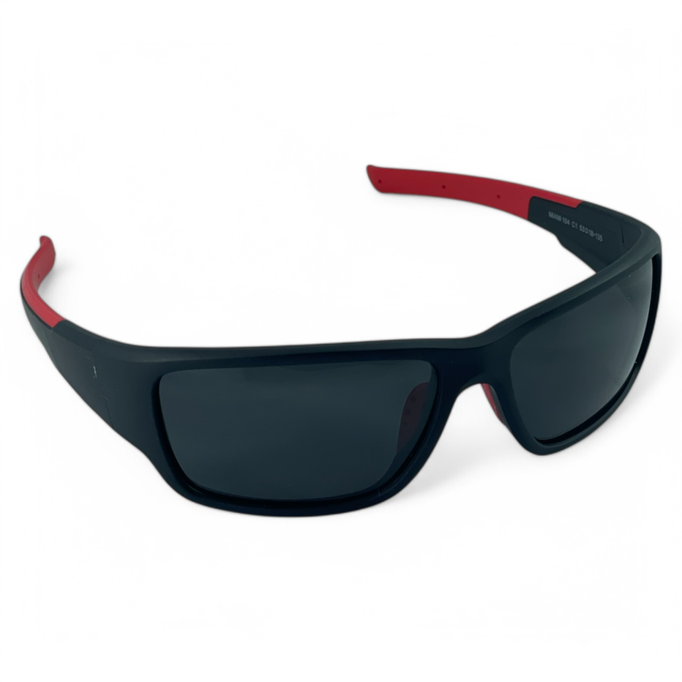 M104 C1 okulary sportowe czarne z czerwonymi zausznikami - perspektywa