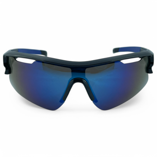 M106 C2 okulary sportowe niebieskie lustrzane - widok z przodu