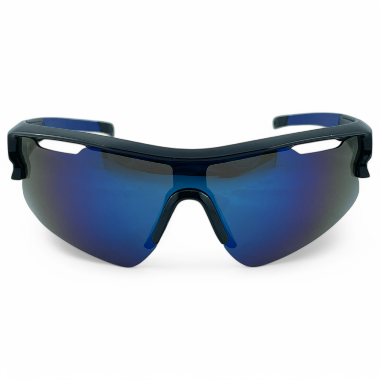 M106 C2 okulary sportowe niebieskie lustrzane - widok z przodu