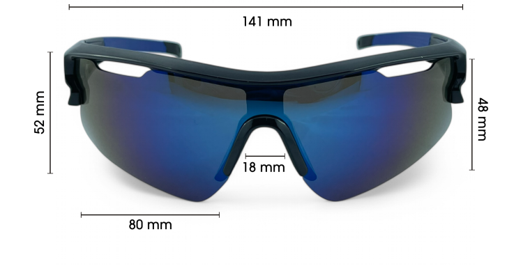 M106 C2 okulary sportowe wymiary - szkice