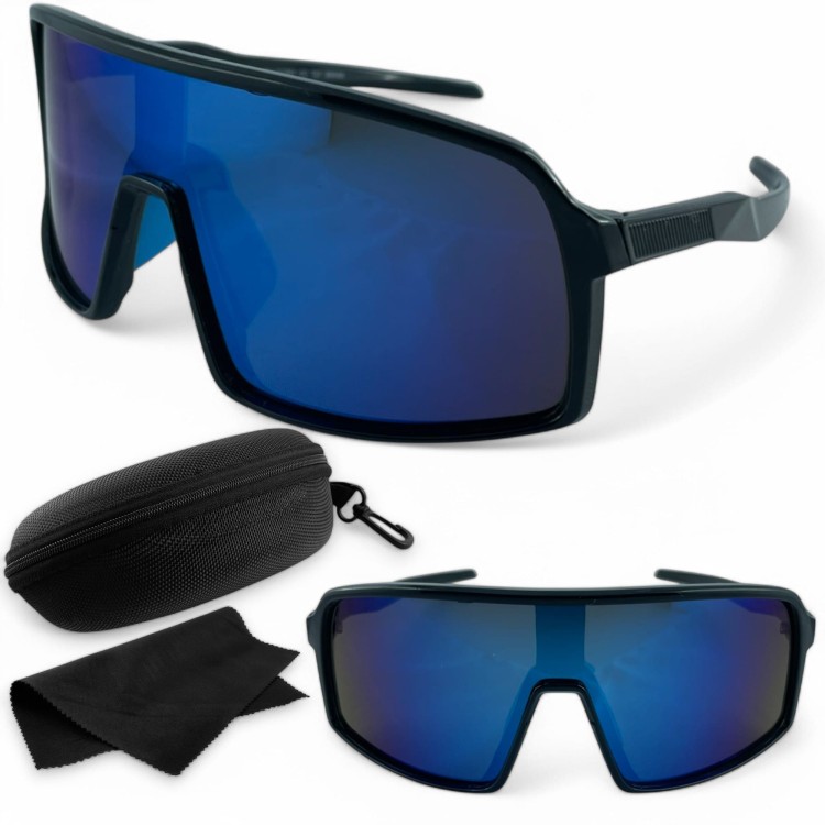 Bollé SPARK MIPS C2 okulary sportowe lustrzane zestaw z etui - widok z przodu