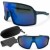 M107 C4 okulary sportowe ciemne z etui i ściereczką