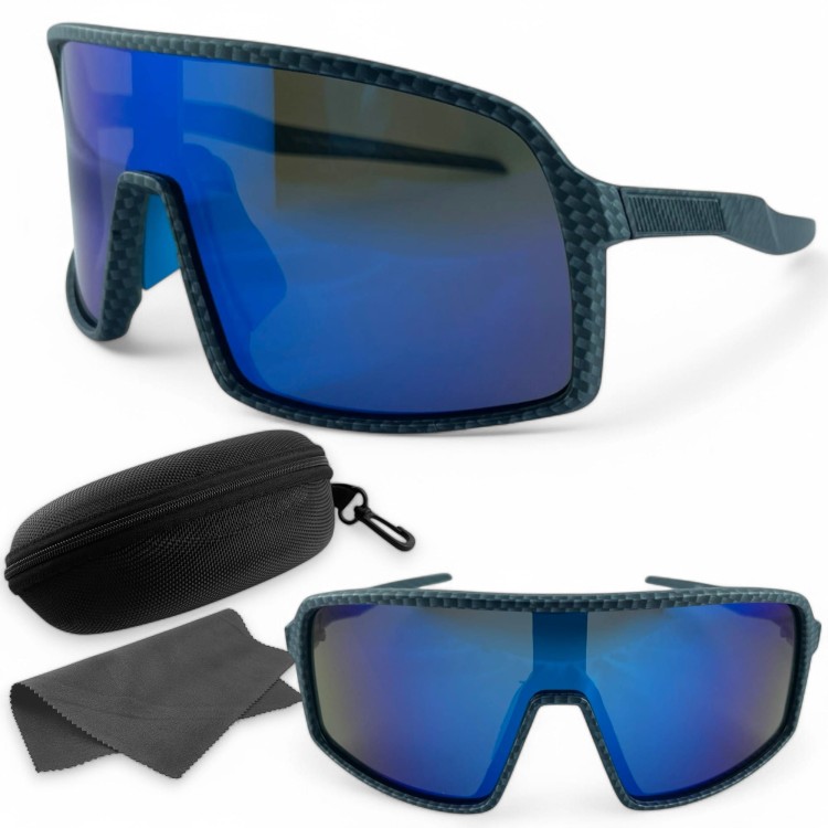 M107 C4 okulary sportowe ciemne z etui i ściereczką
