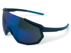 Okulary rowerowe PRIUS Miami M108 C2 – polaryzacja HD, UV400, maska czarna z niebieską soczewką
