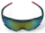 M108 C3 okulary sportowe czarne z czerwoną końcówką - widok z przodu