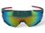M108 C3 okulary sportowe czarne z czerwoną końcówką - przód z detalami
