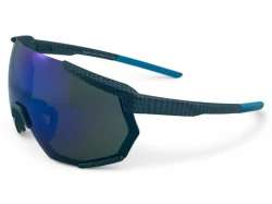Okulary rowerowe PRIUS Miami M108 C4 – polaryzacja HD, UV400, maska carbon z niebieską soczewką