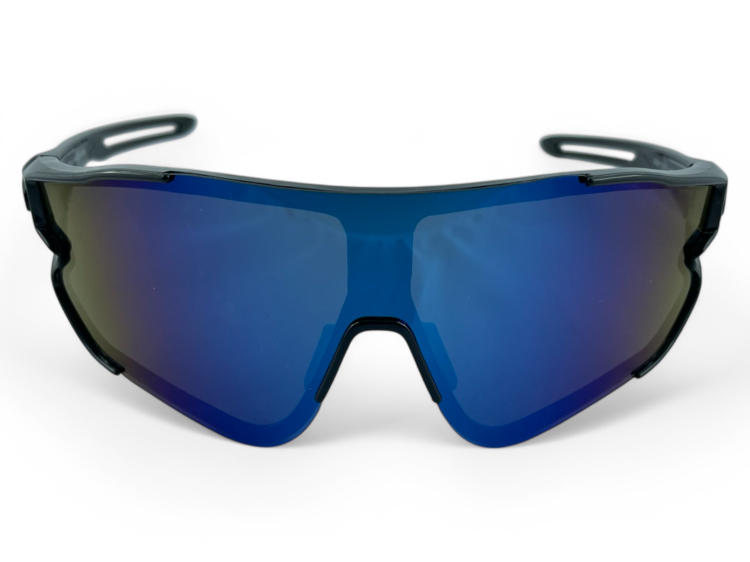 Okulary sportowe M109 C2 - niebieskie lustro, widok z przodu