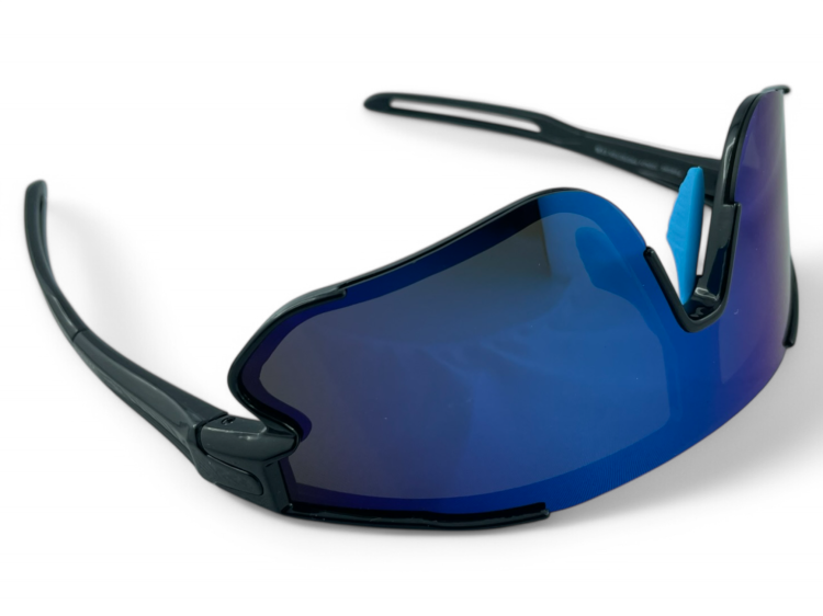 Okulary sportowe M109 C2 - niebieskie lustro, widok z boku