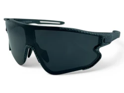 Okulary rowerowe PRIUS Miami M109 C4 – polaryzacja HD, UV400, maska carbon z czarną soczewką