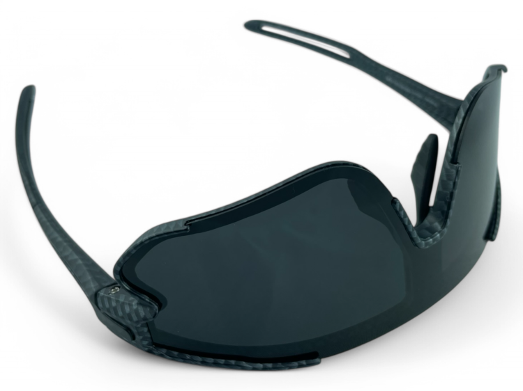 Okulary M109 C4 sportowe czarne karbon - widok z przodu