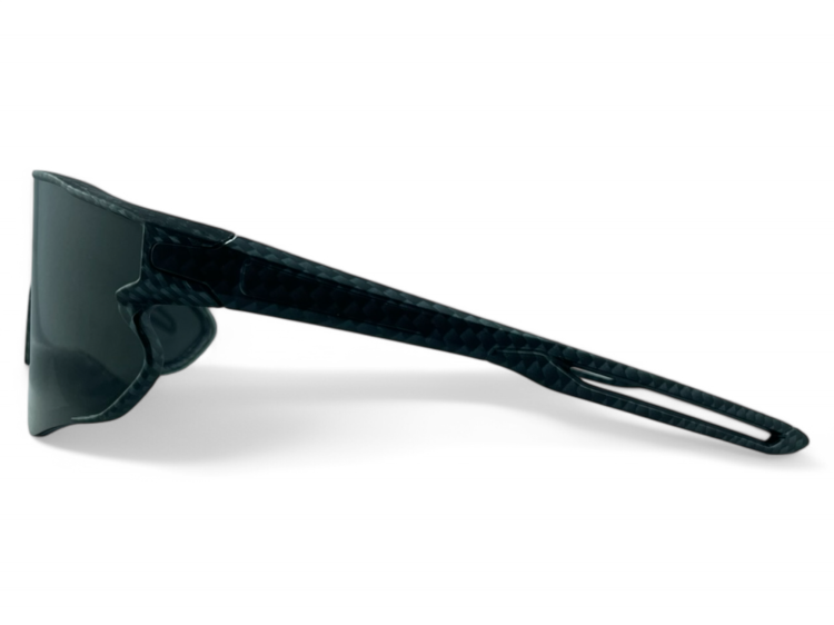 Okulary M109 C4 sportowe czarne karbon - widok z boku