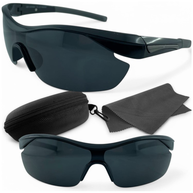 M112 C1 okulary sportowe czarne z akcesoriami - zestaw