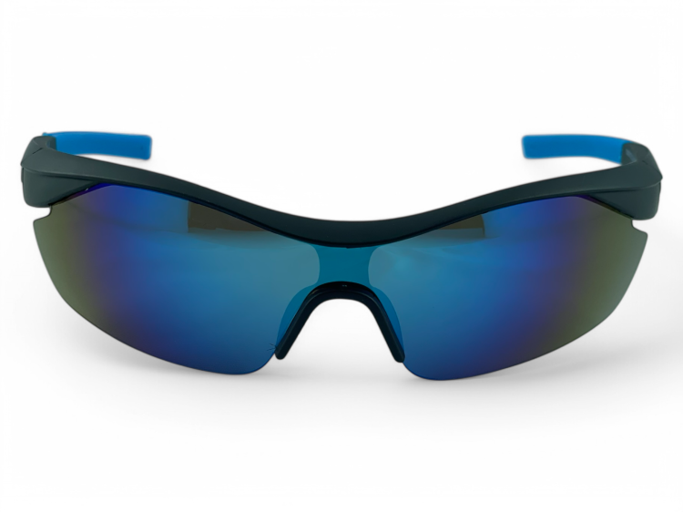 Polaroid M112 C2 okulary sportowe niebieskie lustrzane - widok z przodu