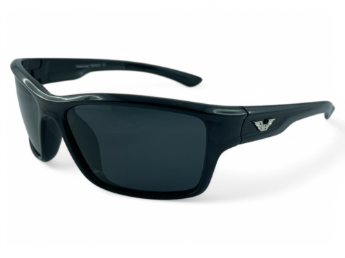 M113 C1 okulary sportowe czarne - widok z przodu z lewej