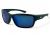 M113 C2 okulary sportowe czarne niebieskie soczewki - widok z boku