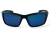 M113 C2 okulary sportowe czarne niebieskie soczewki - widok z przodu