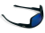 M113 C2 okulary sportowe czarne niebieskie soczewki - widok z boku