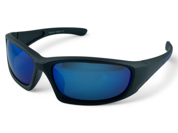 Polarized okulary sportowe M114 C2 niebieskie lustro - widok z boku