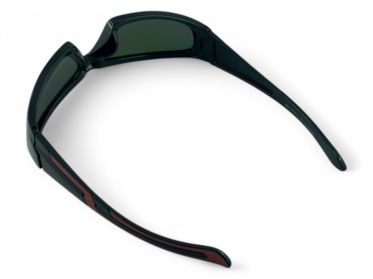 Prism Optics M114 C3 okulary sportowe czarne - widok tyłu zauszników