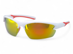 Sportowe okulary przeciwsłoneczne rowerowe z polaryzacją PRIUS M117 C3 – złote lustrzanki, UV400