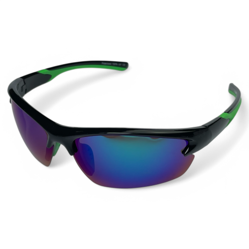 M117 C4 okulary sportowe czarno-zielone - przód