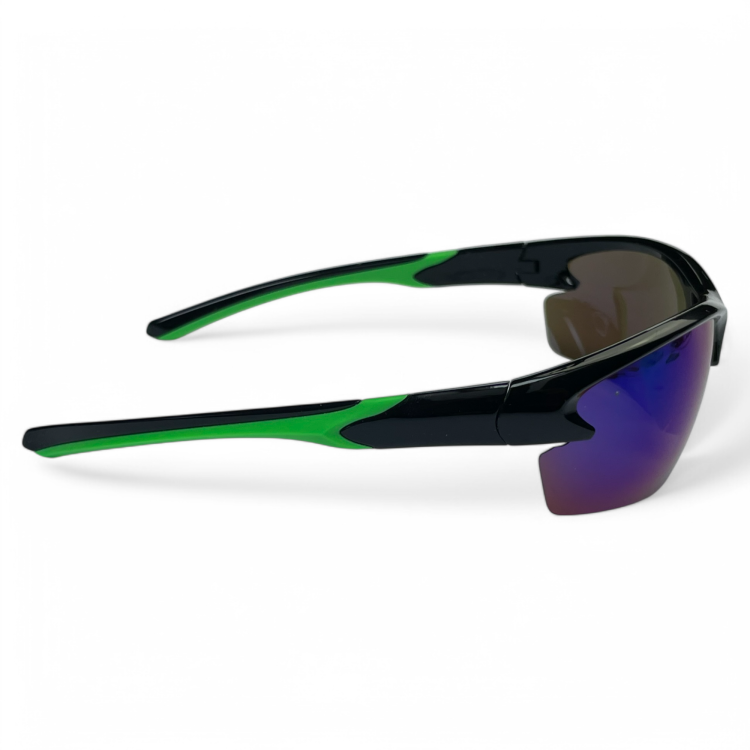 M117 C4 okulary sportowe czarne z zielonymi akcentami - widok z góry