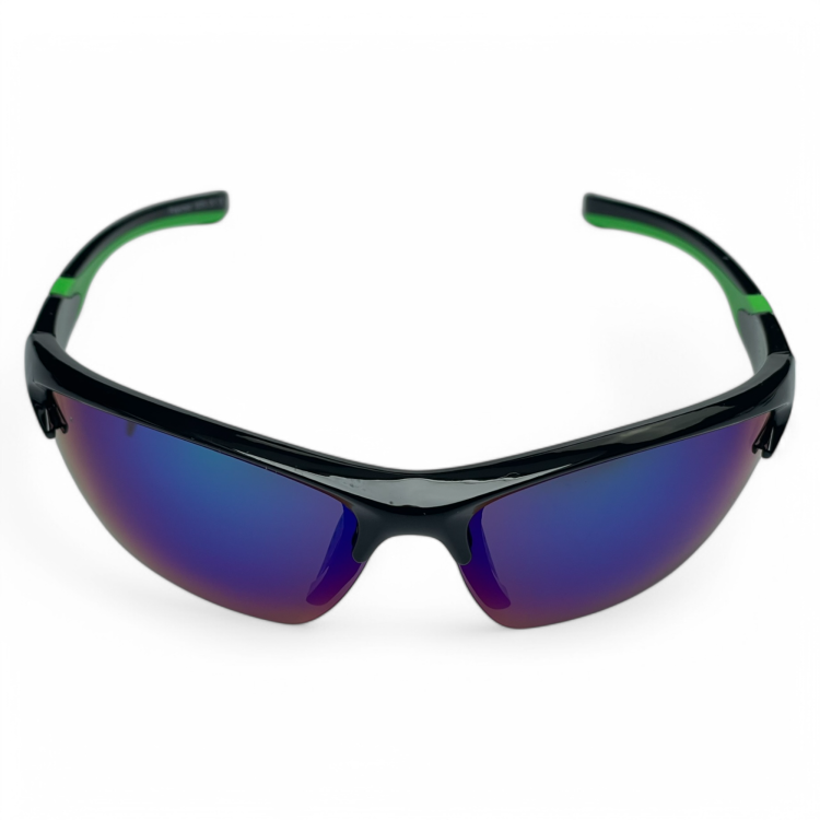 M117 C4 okulary sportowe czarno-zielone - widok z przodu