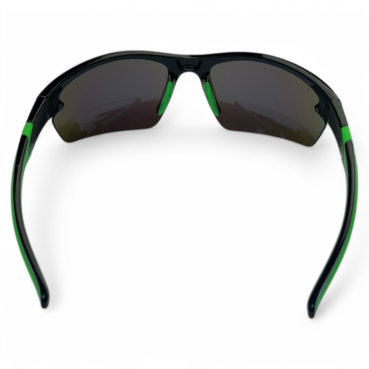 M117 C4 okulary sportowe czarne z zielonymi detalami - widok z góry