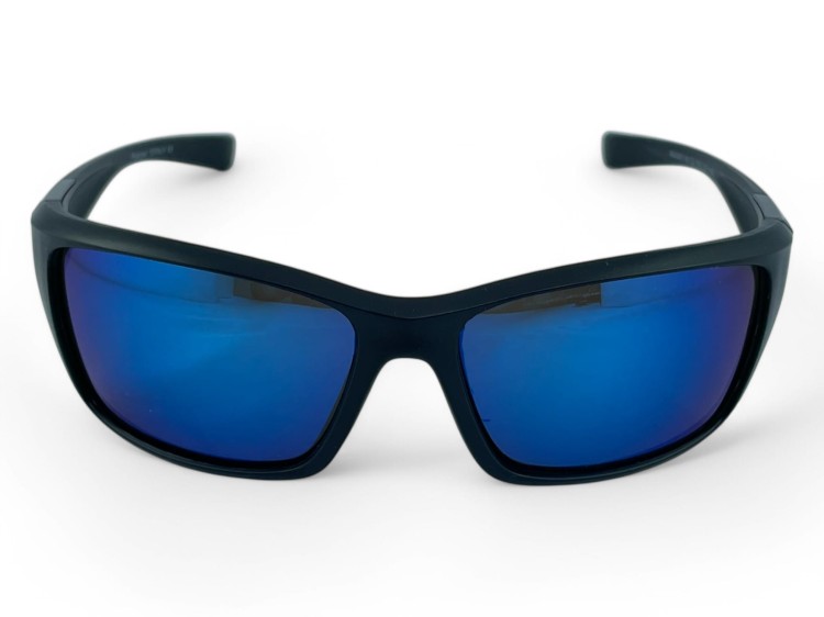 M118 C2 okulary sportowe czarne lustrzane - widok z przodu, soczewki