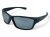 Polarized 100% UV-CE okulary sportowe czarne matowe - widok z boku