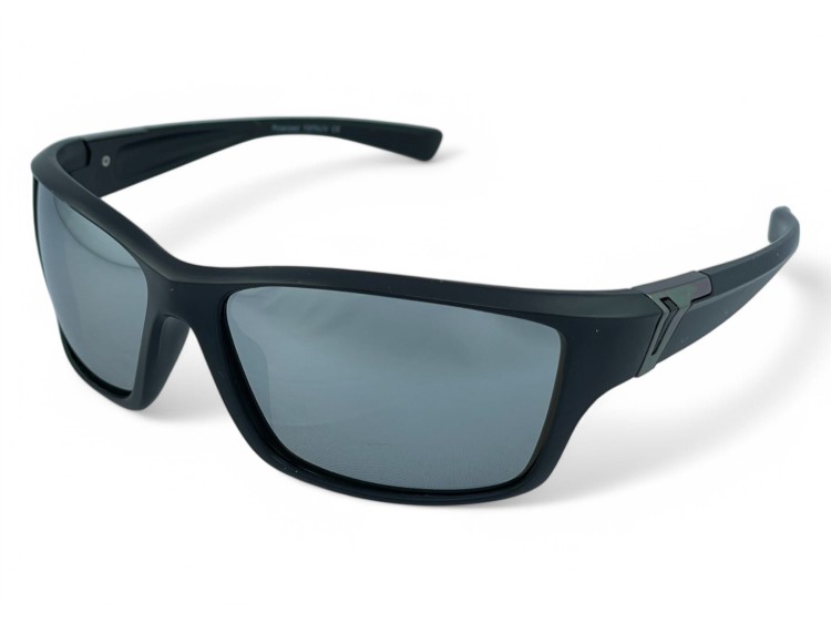 Polarized 100% UV-CE okulary sportowe czarne matowe - widok z boku