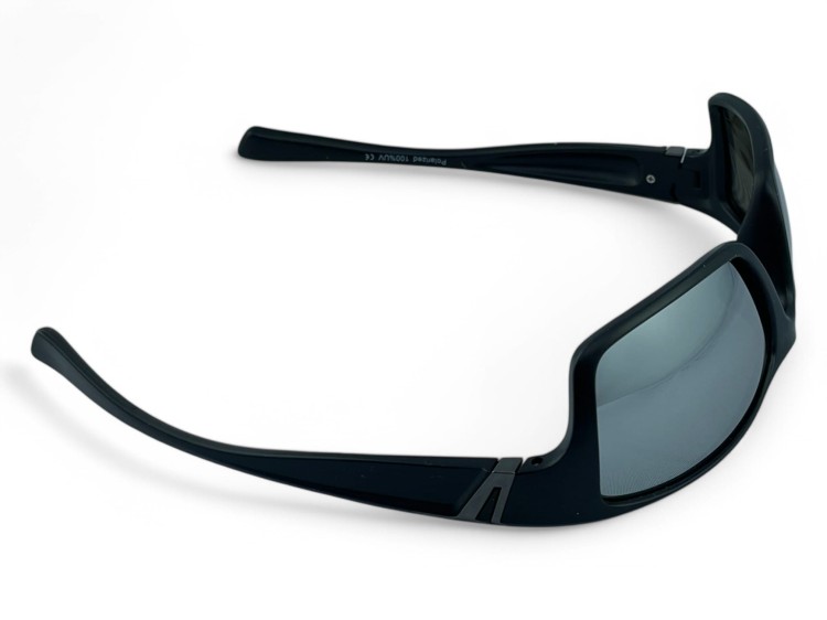 Polarized 100% UV-CE okulary sportowe czarne matowe - widok z góry