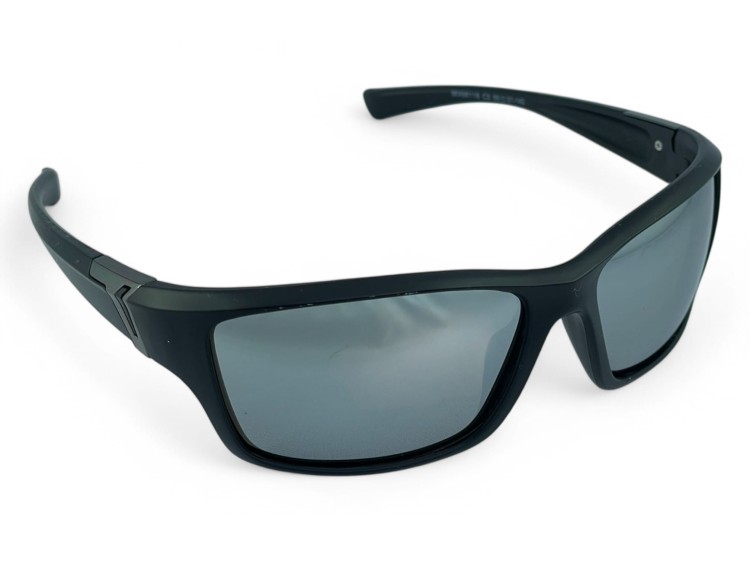 Polarized 100% UV-CE okulary sportowe czarne matowe - widok z boku