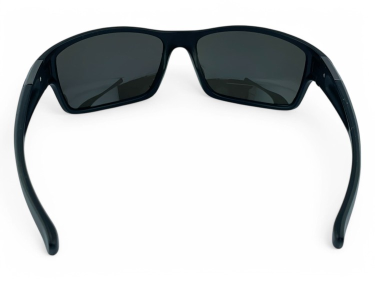 Polarized 100% UV-CE okulary sportowe czarne matowe - widok z tyłu