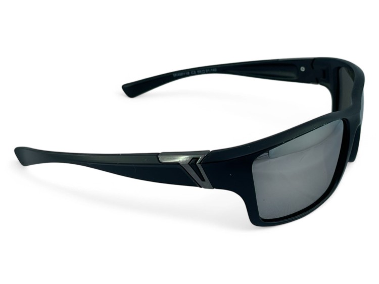 Polarized 100% UV-CE okulary sportowe czarne matowe - widok z góry