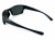 Polarized 100% UV-CE okulary sportowe czarne matowe - widok z przodu
