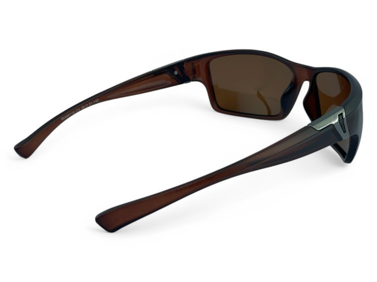Okulary sportowe M118 C4 brązowe - widok od góry