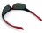 M119 C3 okulary sportowe czarne z czerwonymi zausznikami - od góry