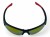 M119 C3 okulary sportowe czarne z czerwonymi zausznikami lustrzane soczewki - widok z góry
