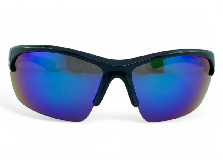 M119 C4 okulary sportowe czarno-zielone lustrzane - widok z przodu