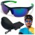 M119 C4 okulary sportowe czarno-zielone zestaw - z kolarzem
